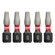 SHOCKWAVE Impact Square Recess No. 2 Insert Bits (5 PK)