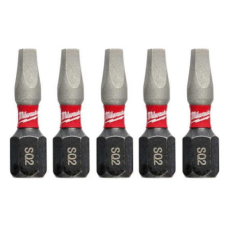 SHOCKWAVE Impact Square Recess No. 2 Insert Bits (5 PK)