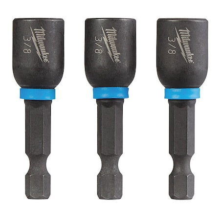 Shockwave 1-7/8" Mag Nutdriver 3/8", PK3