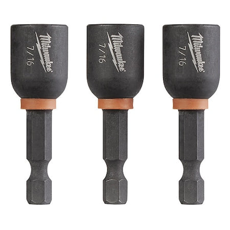 Shockwave 1-7/8" Mag Nutdriver 7/16", PK3