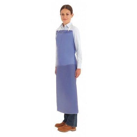Alphatec Chemical Resistant Bib Apron, Vinyl, Medium Duty, 8 mil, 44 in Length, Universal Size