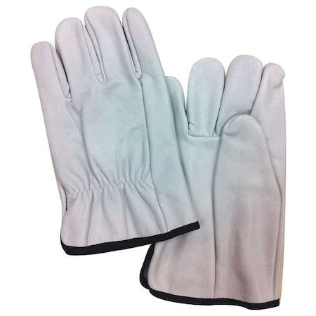 Electrical-Insulating Glove Protectors, Cowhide, 10" Length, White, Size 10