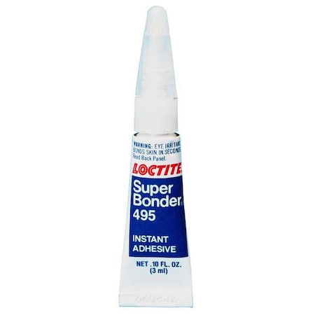 Instant Adhesive, 495 Series, Clear, 0.1 oz, Tube