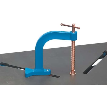 X-Clamp,2-1/2 W x 8-1/2 D x 10 H,Blue