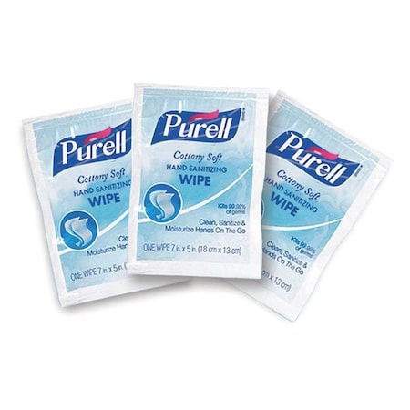 Hand Sanitizer Wipes, Packet, 1,000 Wipes per Container, Alcohol, Cottony Soft