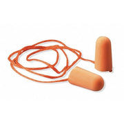 Foam Disposable Foam Ear Plugs, Bullet Shape, 29 dB, Orange, 100 PK