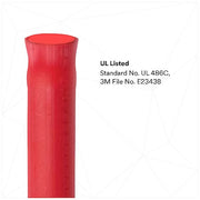 Butt Splice Wire Connector, 18 AWG Max, Red, Nylon Insulation, 600 V, 100 PK