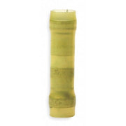 Butt Splice Wire Connector, 10 AWG Max, Yellow, Nylon Insulation, 600 V, 50 PK