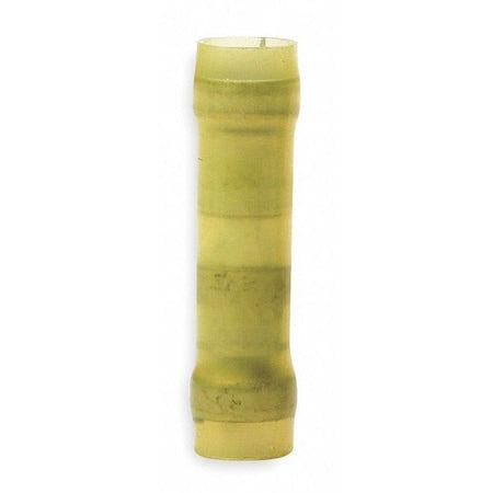 Butt Splice Wire Connector, 10 AWG Max, Yellow, Nylon Insulation, 600 V, 50 PK