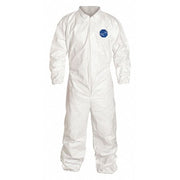Disposable Coverallss, Collared Coverall, L, Tyvek(R) 400, Elastic Wrist, Elastic Ankle, White