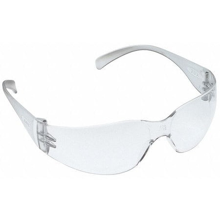 Virtua Safety Glasses, Uncoated, Frameless, Wraparound, Clear Lens