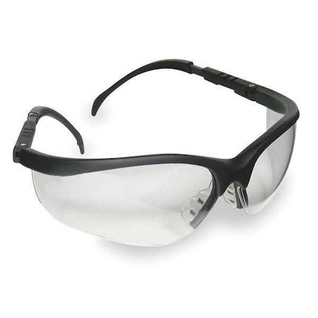 Nome, Safety Glasses, Anti-Scratch, Clear Lens, Black Frame, Half-Frame