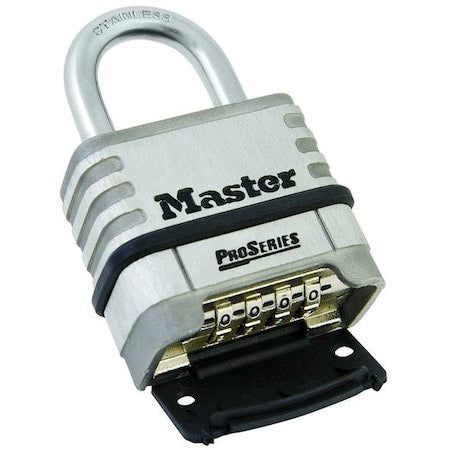 Combination Padlock, Bottom, Black/Silver