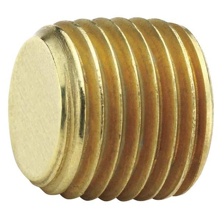 Brass Countersunk Hex Head Plug, MNPT, 3/8" Pipe Size