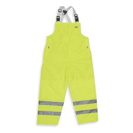 Rain Bib Overall, Polyurethane, 31 1/2 in Inseam, 48 in to 50 in Waist, 0.26 mm Thickness, 2XL