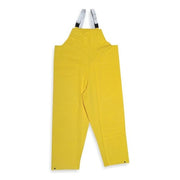FR Rain Bib Overall, PVC, 32 1/2 in Inseam, 56 in to 58 in Waist, 11.8 mil Thickness, Yellow, 4XL