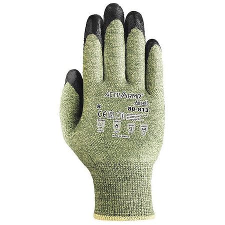 ActivArmr Cut-Resistant, Arc Flash, FR Gloves, HRC 2, ANSI A4, Green/Black, Size XL, 1 Pair