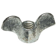 Wing Nut, 3/8"-16, Malleable Iron, Zinc Plated, 0.813 in Ht, 1-5/8 in Max Wing Span, 10 PK