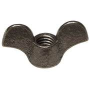 Wing Nut, 1/2"-13, Malleable Iron, Plain, 1 in Ht, 2-1/4 in Max Wing Span, 10 PK