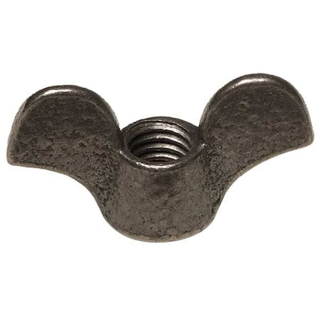 Wing Nut, 5/16"-18, Steel, Black Oxide, 0.688 in Ht, 1.44 in Max Wing Span, 10 PK
