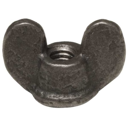 Wing Nut, 1/4"-20, Steel, Black Oxide, 0.688 in Ht, 1.06 in Max Wing Span, 10 PK