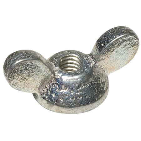 Wing Nut, 1/4"-20, Steel, Zinc Plated, 0.688 in Ht, 1.62 in Max Wing Span, 10 PK