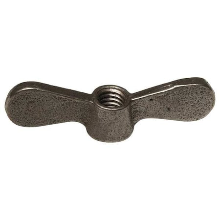 Wing Nut, 3/8"-16, Steel, Black Oxide, 0.688 in Ht, 2-1/2 in Max Wing Span, 10 PK