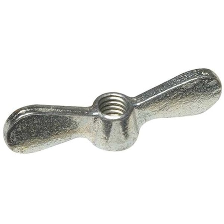 Wing Nut, 5/16"-18, Steel, Zinc Plated, 0.688 in Ht, 2-1/2 in Max Wing Span, 10 PK
