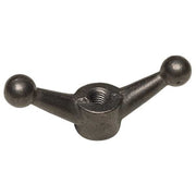 Wing Nut, 5/8"-11, Malleable Iron, Plain, 1.875 in Ht, 4-1/2 in Max Wing Span, 5 PK