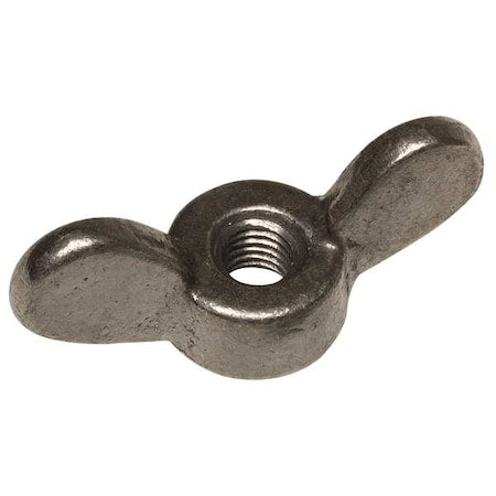 Wing Nut, 5/8"-11, Malleable Iron, Plain, 1.25 in Ht, 3 in Max Wing Span, 10 PK