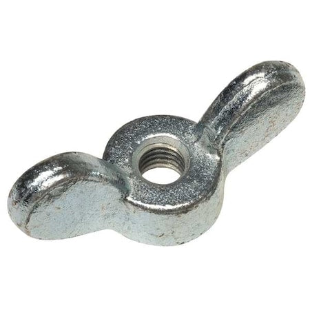 Wing Nut, 1/2"-13, Malleable Iron, Zinc Plated, 1.25 in Ht, 3 in Max Wing Span, 10 PK