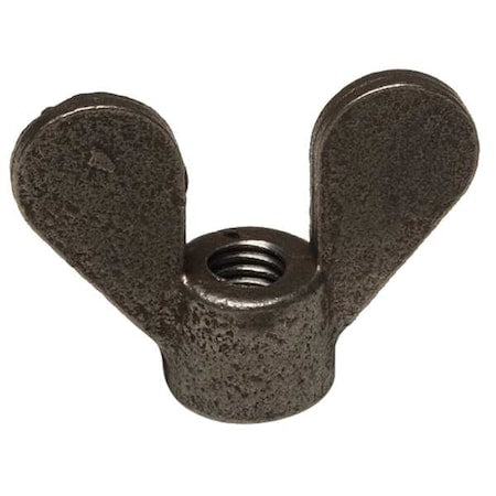 Wing Nut, 5/16"-18, Steel, Black Oxide, 1.375 in Ht, 1-7/8 in Max Wing Span, 10 PK
