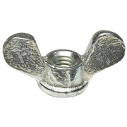 Wing Nut, 1/4"-20, Steel, Zinc Plated, 0.688 in Ht, 1.19 in Max Wing Span, 10 PK