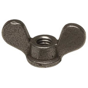 Wing Nut, 3/8"-16, Steel, Black Oxide, 0.875 in Ht, 1-5/8 in Max Wing Span, 10 PK