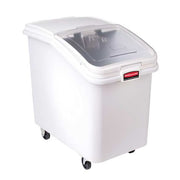 Ingredient Bin Mobile Bulk Storage, White, Base: Polypropylene (PP); Scoop: Polycarbonate (PC)