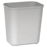 Fire Resistant 7 gal Rectangular Indoor Plastic Can, Gray, None, Fiberglass, 10 1/2 in
