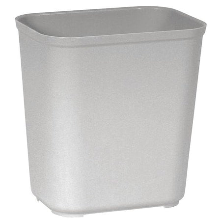 Fire Resistant 7 gal Rectangular Indoor Plastic Can, Gray, None, Fiberglass, 10 1/2 in