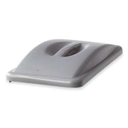 Slim Jim(R) 16 gal, 23 gal Trash Can Lid, Dome Gray, Polypropylene, 0 Openings 11 1/4 in W/Dia