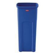 23 gal Square Recycling Bin, Open Top, Bronze Vein/Satin Brass, Plastic, 1 Openings