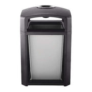 Landmark Series(R) 35 gal Square Outdoor Can, Sable, None, Plastic, 26 in