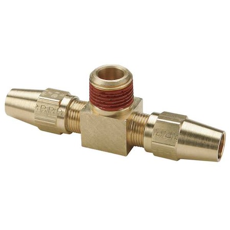 Tee,Brass,Comp3/8",MNPT1/4",Comp3/8"