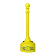 Cigarette Receptacle, 2 gallon, 35 in H, 11 in diameter, Yellow