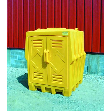 Spill Pallet, 66 gal Spill Capacity, 4 Drums, 8,000 lb Load Capacity, Polyethylene