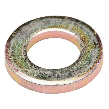 Flat Washer, For Screw Size 1" ,Steel Zinc Yellow Finish, 25 PK