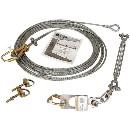 SkyGrip Horizontal Lifeline Kit, 60 ft Length, 310 lb Weight Capacity
