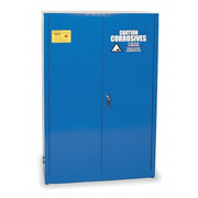 Hazardous Material Storage Cabinet, 45 gal, 2 Shelves, Steel, 43 in W x 65 in H x 18 in D, Blue