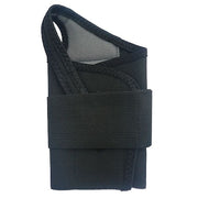 Wrist Support, 50% Polyester / 35% Latex / 15% Nylon, Single Strap, Right, Black, Size S
