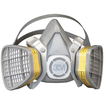 Half Mask Respirator Kit, 2 Cartridges Included, 5000 Series, Acid Gas (AG), Organic Vapor (OV), M