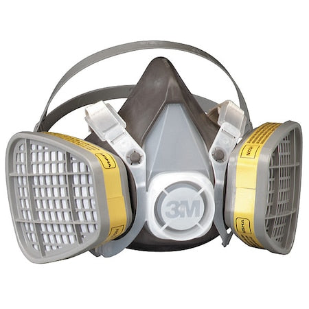 Half Mask Respirator Kit, 2 Cartridges Included, 5000 Series, Acid Gas (AG), Organic Vapor (OV), L