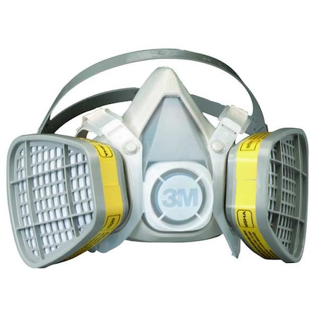 Half Mask Respirator Kit, 2 Cartridges Included, 5000 Series, Acid Gas (AG), Organic Vapor (OV), S